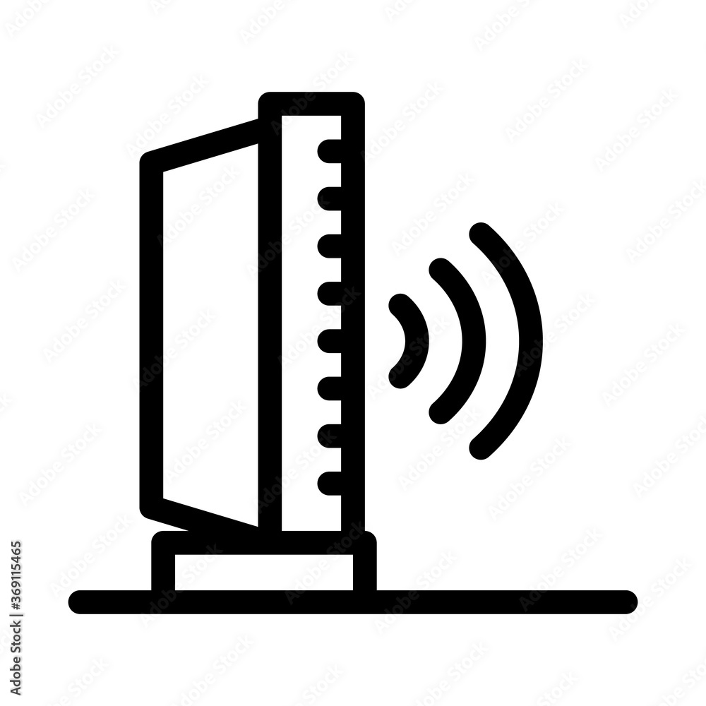 radio sound icon vector. radio sound sign. isolated contour symbol illustration