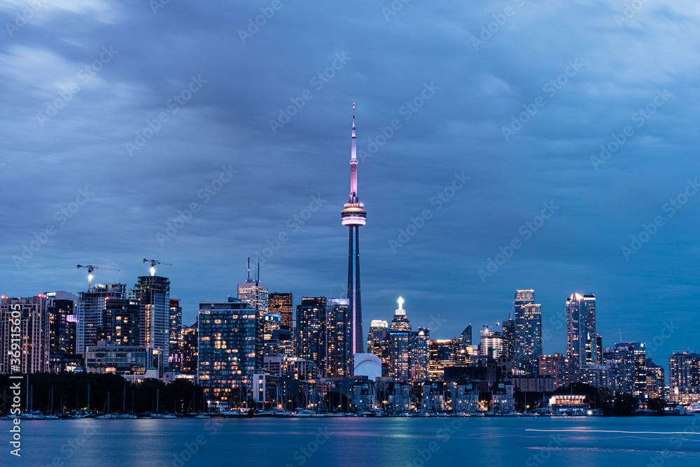 Toronto evening cityscape