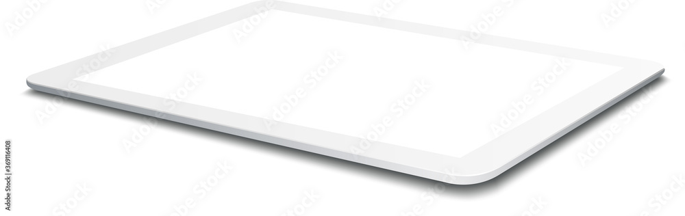 Vector white table pc isolated on white background Vector white table pc isolated on white background