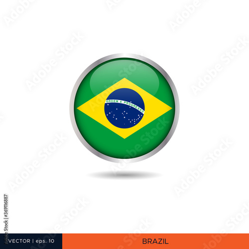 Free Download Brazil round flag vector design. - GFXLoad
