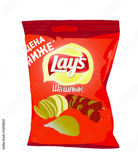 Red box for lays potato chips