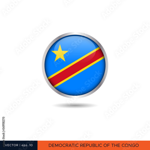 Free Download Democratic Republic of the Congo round flag vector design. - GFXLoad
