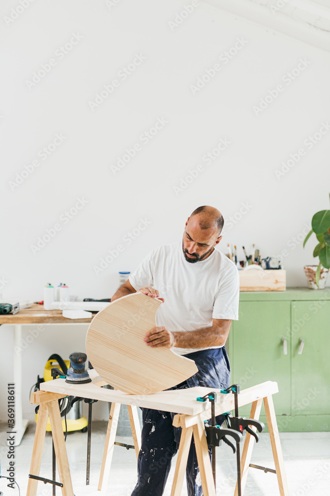 Artist in her studio
