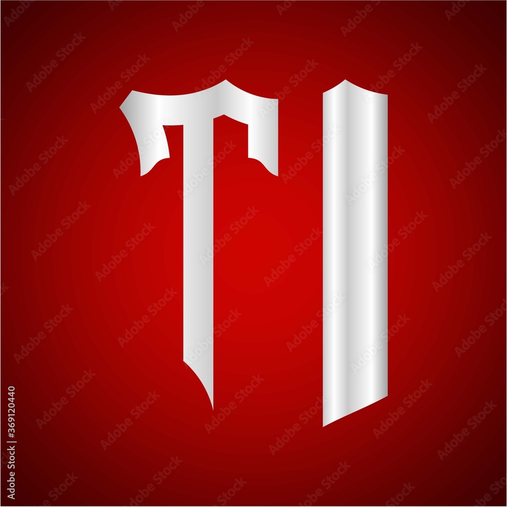 TI initials silver shield with maroon background TI initials silver shield with maroon background
