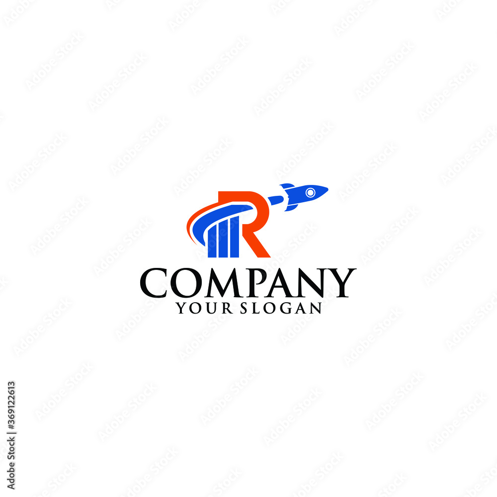 logo design financial business concepts with illustrations of rocket launches logo design financial business concepts with illustrations of rocket launches