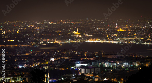 Night view of Istanbul City, Turkey