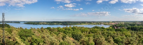 panorama of Lake Krakow in the Mecklenburg Lake District  Germany