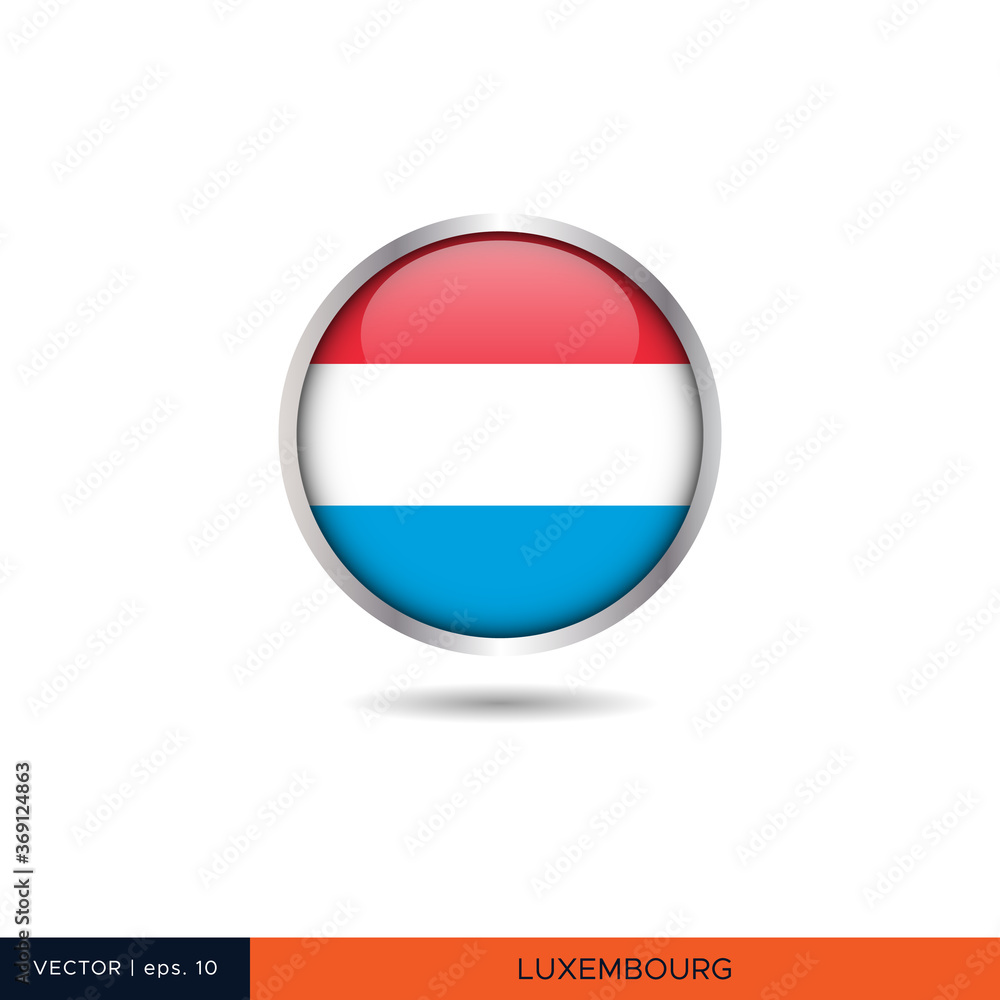 Luxembourg round flag vector design. Luxembourg round flag vector design.