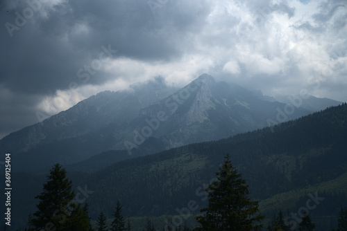 Landscape of Polish Tatra Mountains in summer 