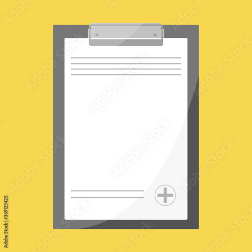 The medical history on the tablet is gray.