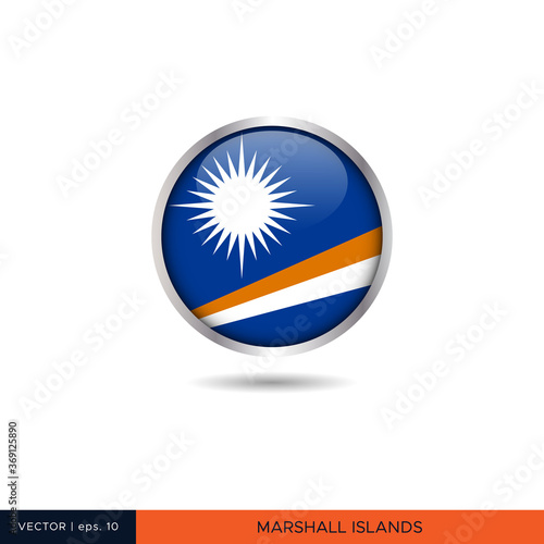 Marshall Island round flag vector design. Free Download Marshall Island round flag vector design. - GFXLoad