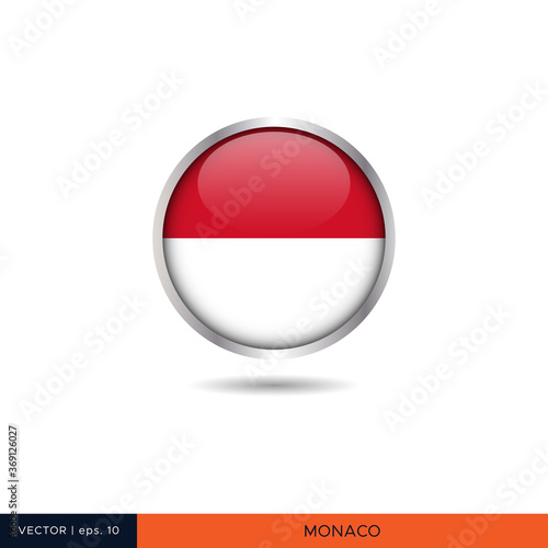 Monaco round flag vector design. Free Download Monaco round flag vector design. - GFXLoad