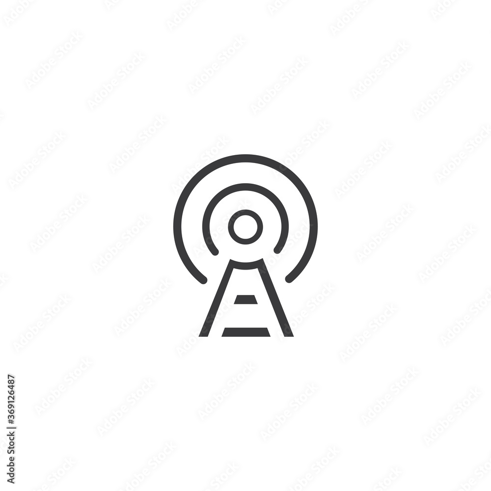 Signal Tower Icon Logo Template Signal Tower Icon Logo Template