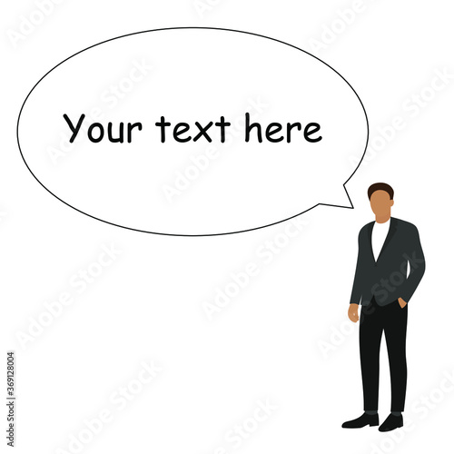 Man in business clothes and place for text