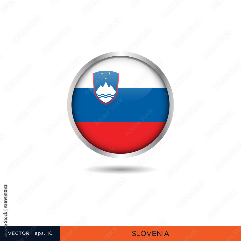 Slovenia round flag vector design. Slovenia round flag vector design.