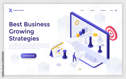 Isometric Landing Page Concept