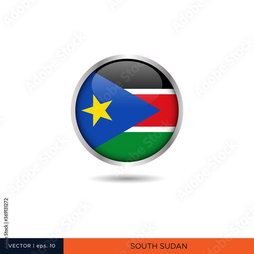 South Sudan round flag vector design. Free Download South Sudan round flag vector design. - GFXLoad