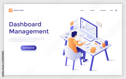 Isometric Landing Page Concept