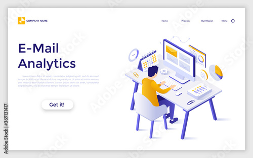 Isometric Landing Page Concept