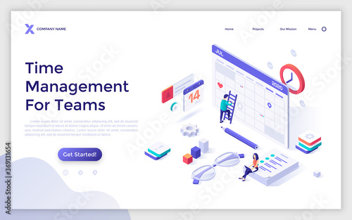 Isometric Landing Page Concept