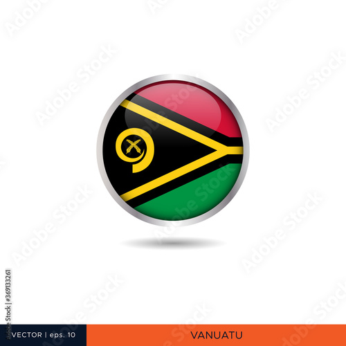 Free Download Vanuatu round flag vector design. - GFXLoad