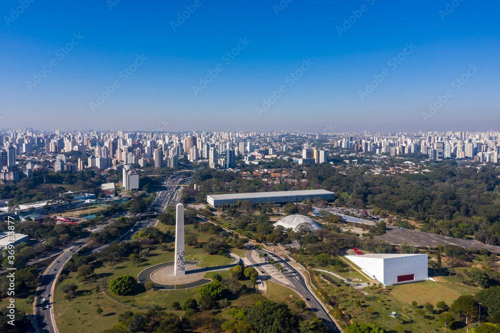 obelisk near Ibirapuera Park in Sao Paulo, Brazil
