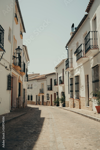 White old town street. © Manel Ponce