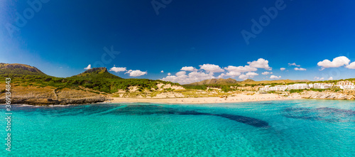 Beautiful sandy beach of Cala Mesquida  Mallorca  Balearic islands  Spain