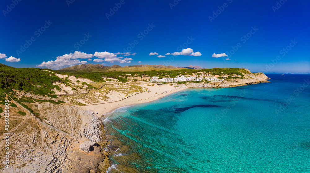 Beautiful sandy beach of Cala Mesquida, Mallorca, Balearic islands, Spain