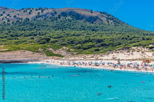 Fototapeta Naklejka Na Ścianę i Meble -  Beautiful sandy beach of Cala Mesquida, Mallorca, Balearic islands, Spain