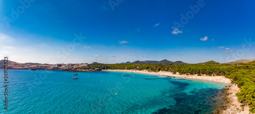 Cala Agulla sand beach Spain, Balearic Islands, Mallorca, Cala Rajada