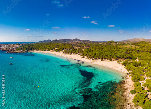 Cala Agulla sand beach Spain, Balearic Islands, Mallorca, Cala Rajada