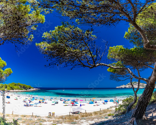Cala Agulla sand beach Spain  Balearic Islands  Mallorca  Cala Rajada