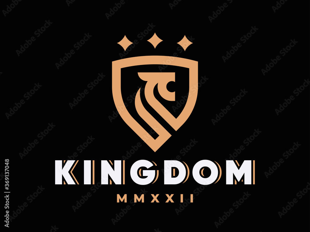 Lion modern heraldic logo design editable for your business. Lion modern heraldic logo design editable for your business.