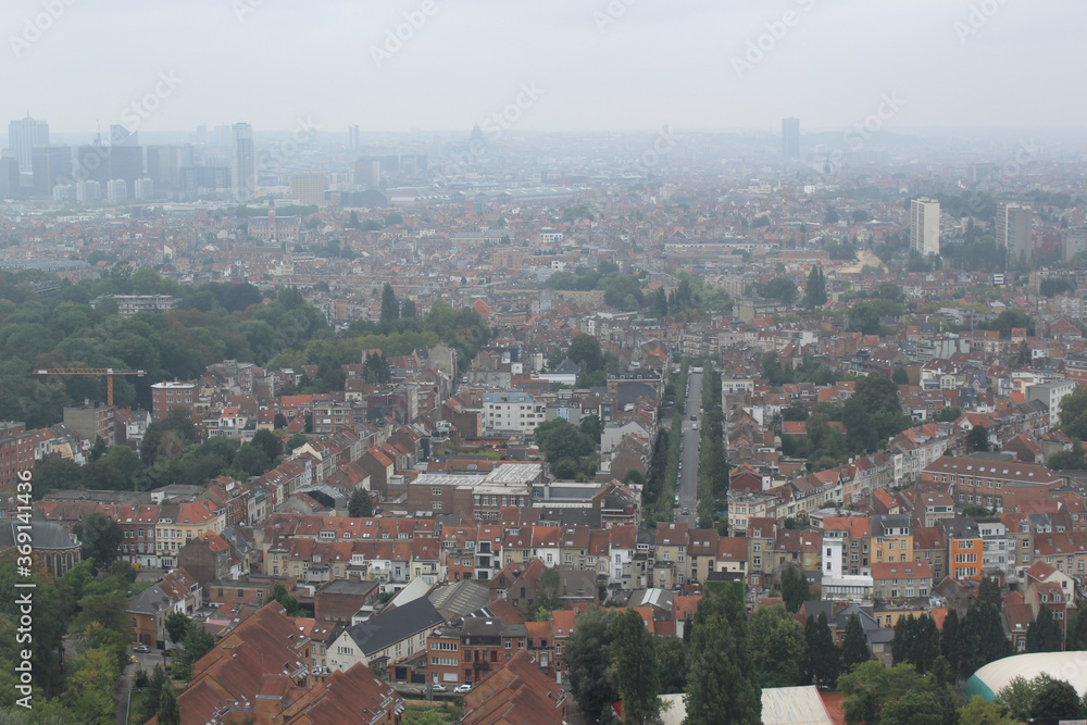 Aerial view of Brussels, Belgium.