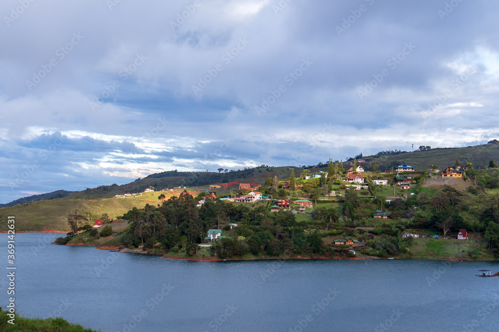 small village at lake Calima, colombia