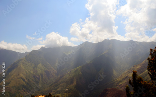 mountain landscape with clouds