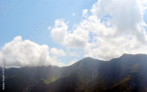 clouds over the mountains