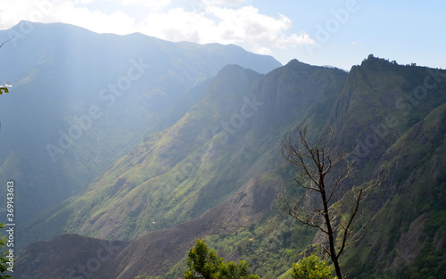 mountain landscape with clouds