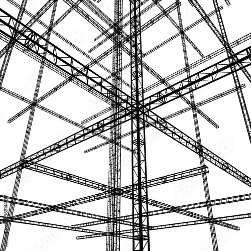 Abstract Metal Constructions Vector