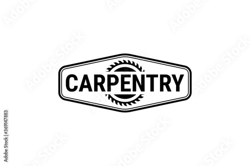 Carpentry wood working logo retro vintage vector illustration