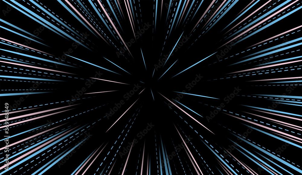 Background of dynamic radial lines or rays for comic book. Circular geometric motion pattern. Space flight Background of dynamic radial lines or rays for comic book. Circular geometric motion pattern. Space flight