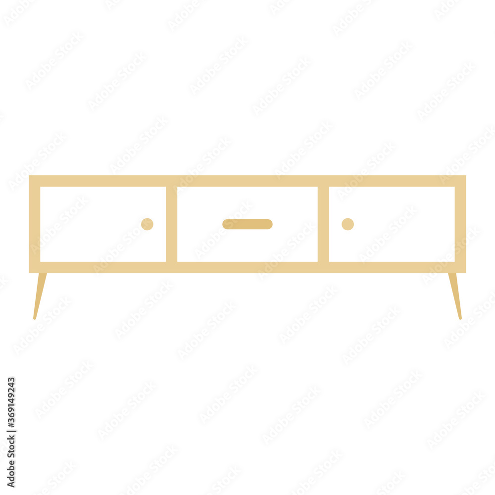 Living room furniture. TV rack icon - Vector Living room furniture. TV rack icon - Vector