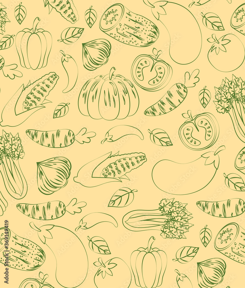 background of outline, graphic style vegetables background of outline, graphic style vegetables