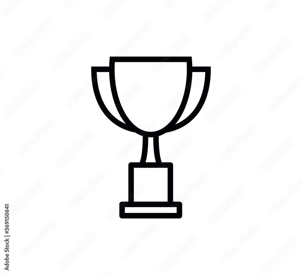 Trophy icon vector logo design template Trophy icon vector logo design template