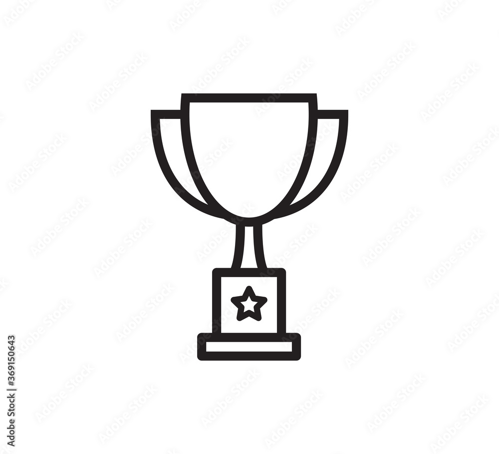 Trophy icon vector logo design template Trophy icon vector logo design template