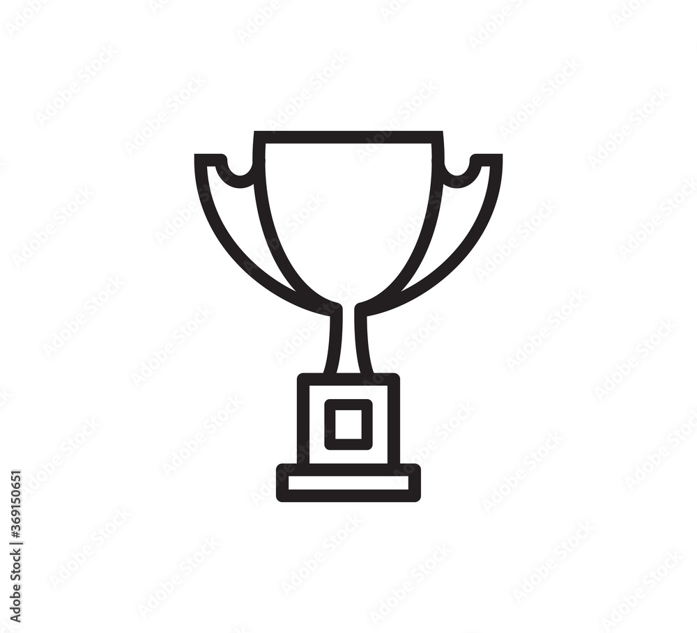 Trophy icon vector logo design template Trophy icon vector logo design template