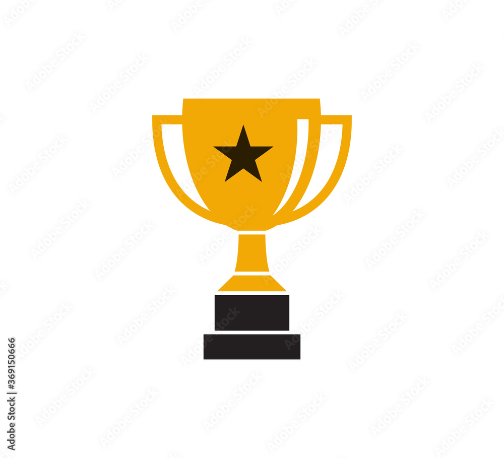 Trophy icon vector logo design template Trophy icon vector logo design template
