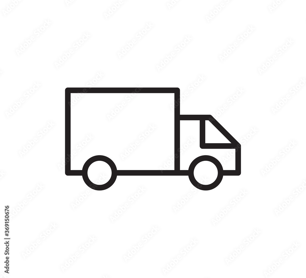 Truck transport icon vector logo design template Truck transport icon vector logo design template