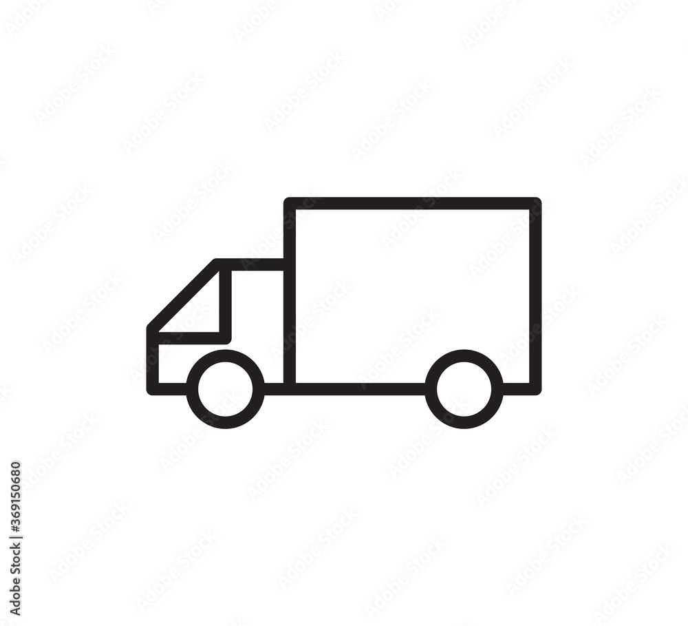 Truck transport icon vector logo design template Truck transport icon vector logo design template